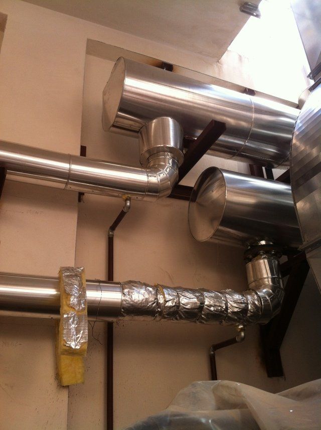 tubi di aerazione in un edificio