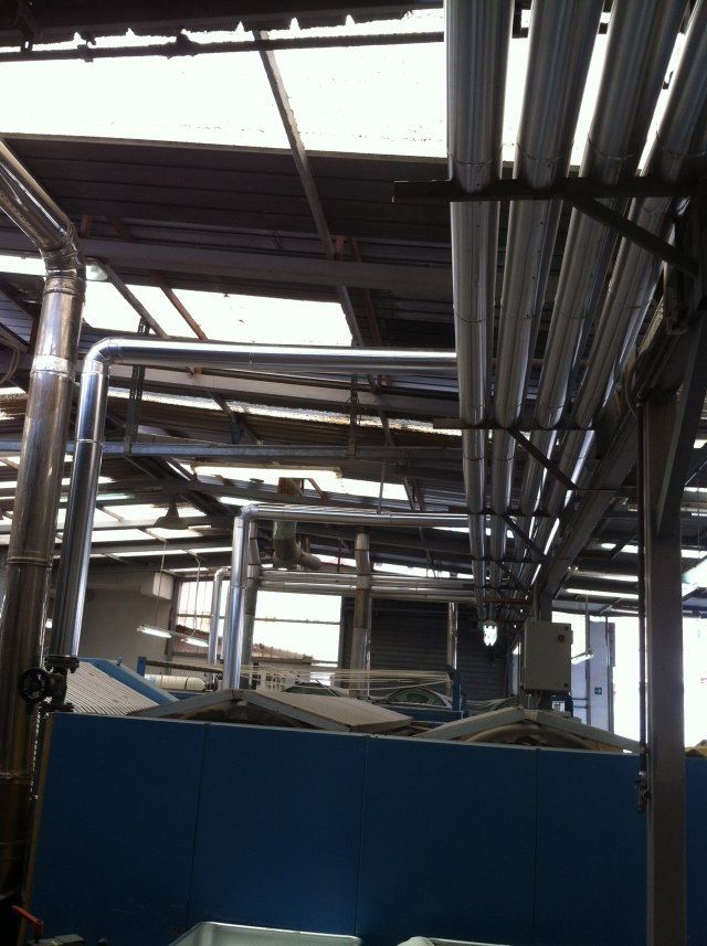 impianto di aerazione in un magazzino