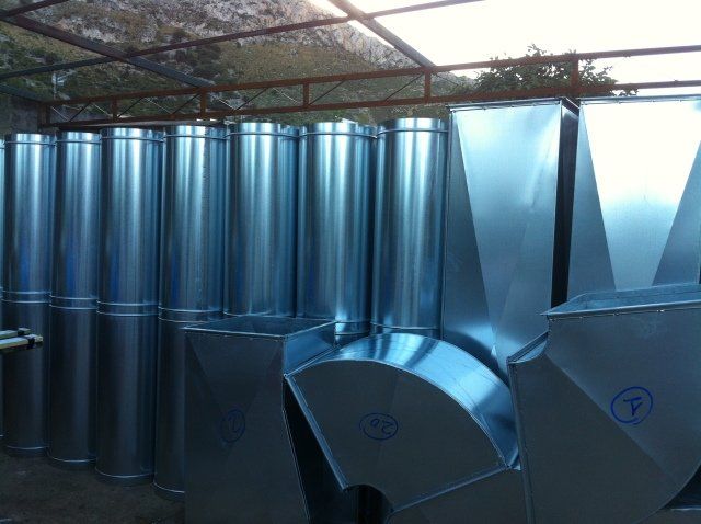 impianto aria in un magazzino