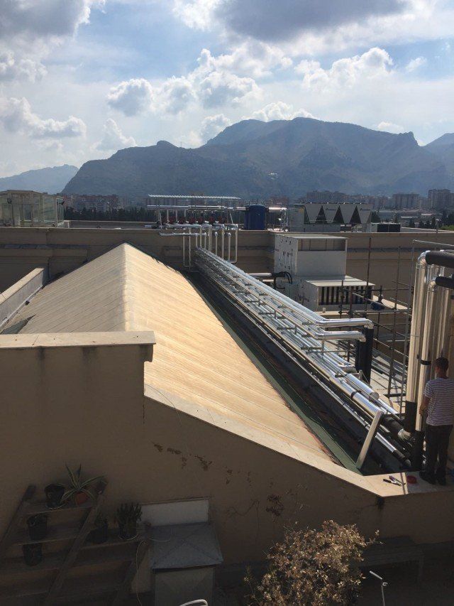 impianto di aerazione industriale