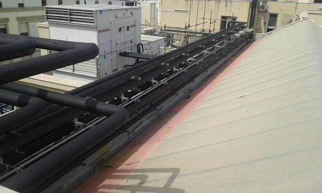 impianto aerazione con tubi ricoperti