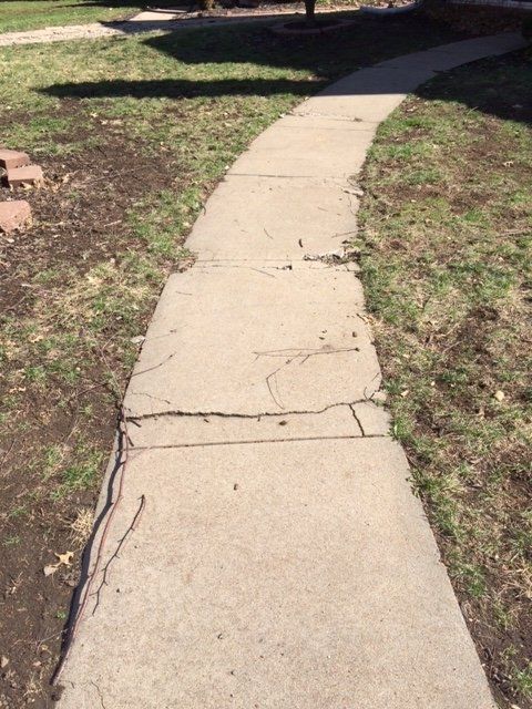 Cracked Pathway — Kansas City, KS — The Kansas Paint Company
