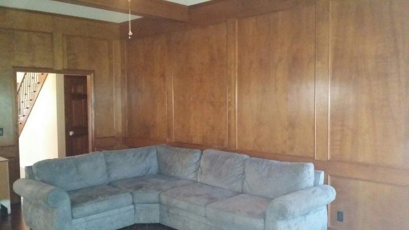 Living Room with Wooden Wall — Kansas City, KS — The Kansas Paint Company