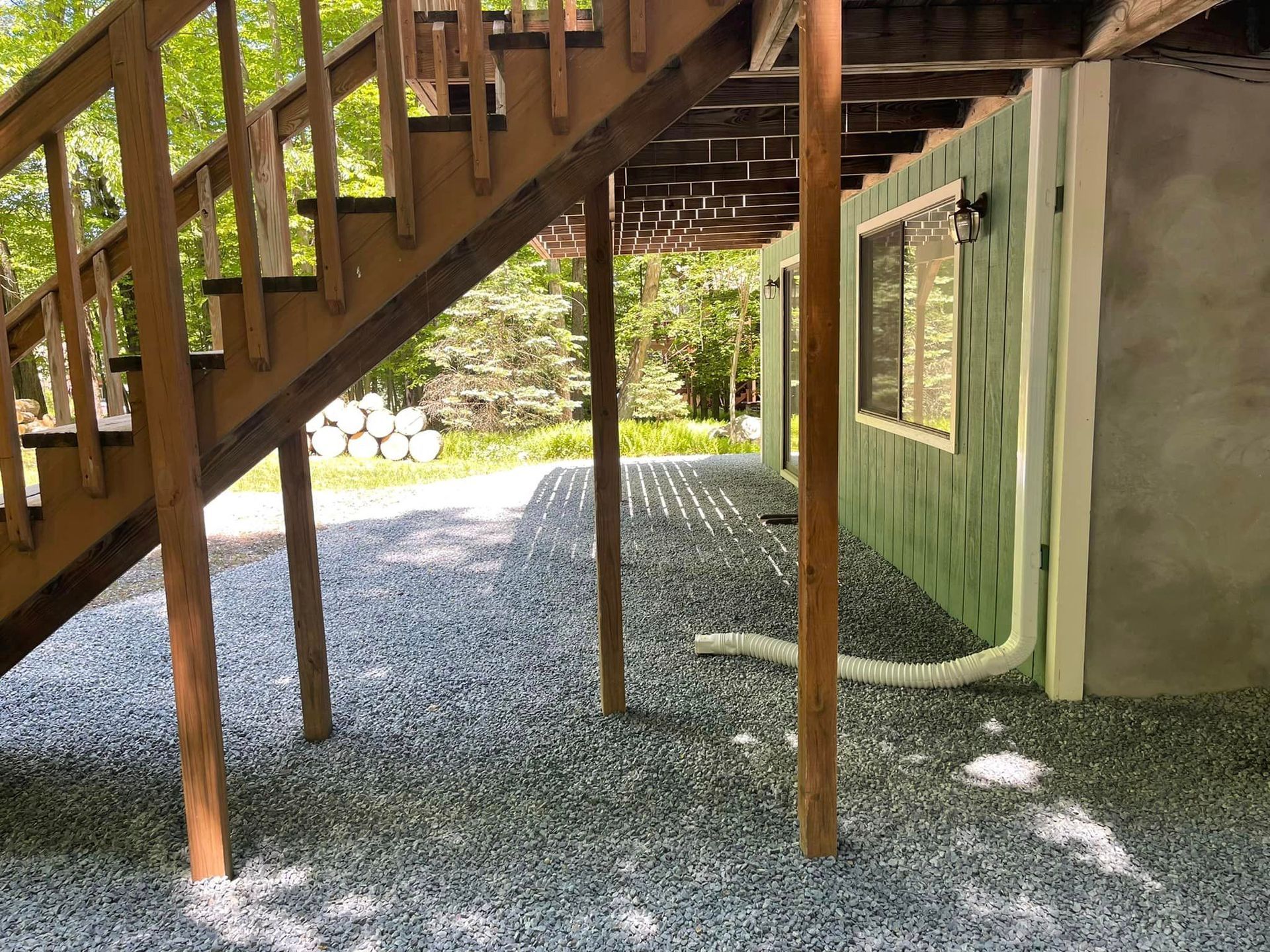 Wooden Stairs — Lake Ariel, PA — All-Out Logging