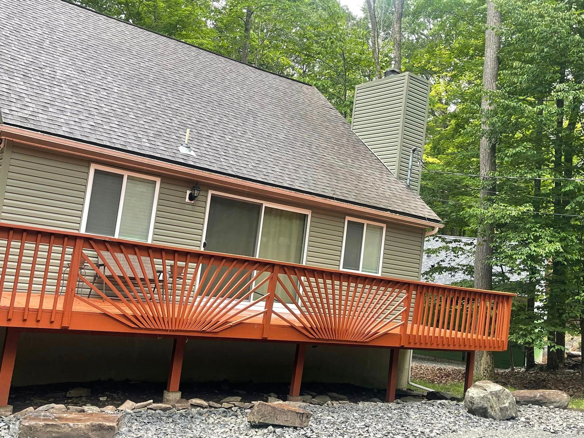 House With Wooden Deck — Lake Ariel, PA — All-Out Logging