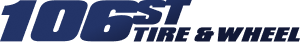 106 ST Tire & Wheel logo in blue and black text
