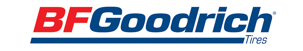 BFGoodrich Tires logo in red, white and blue with stylized tire tread | 106 St Tire and Wheel