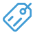 Blue price tag icon with a hole and outline. | 106 St Tire and Wheel