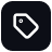 White tag icon inside a dark rounded square button on a black background | 106 St Tire and Wheel
