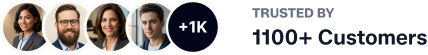 Four profile photos beside “1K+ TRUSTED BY 1100+ Customers” badge | 106 St Tire and Wheel