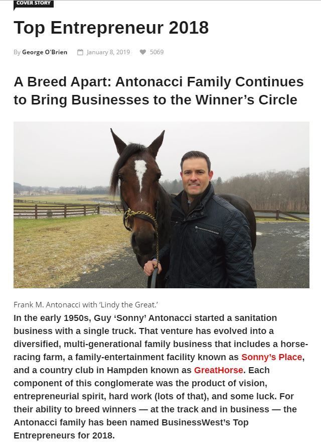  A Breed Apart: Antonacci Family Continues to Bring Businesses to the Winner’s Circle