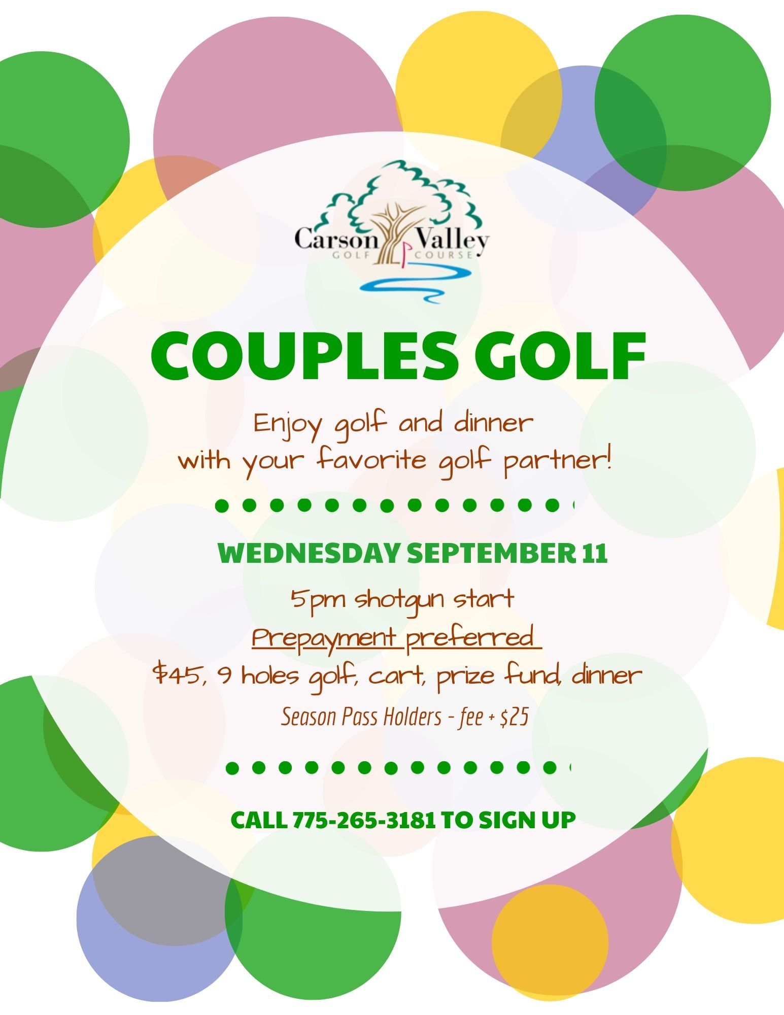 Golf Course Events | Carson Valley Golf Course | Gardnerville, NV