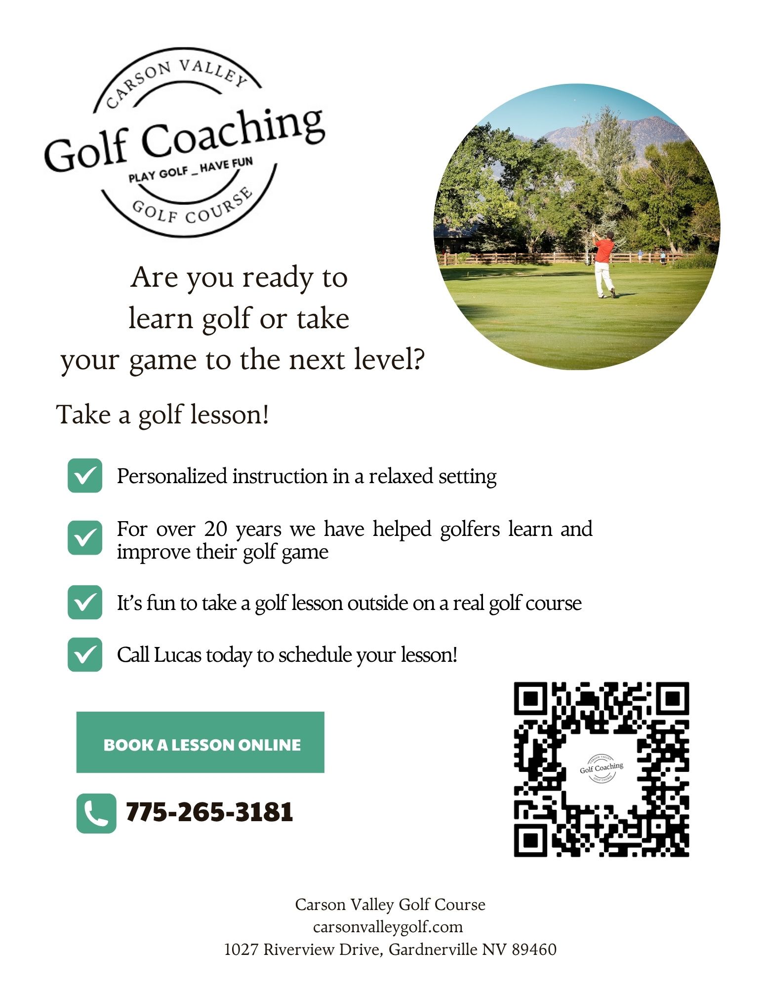 Take a golf lesson