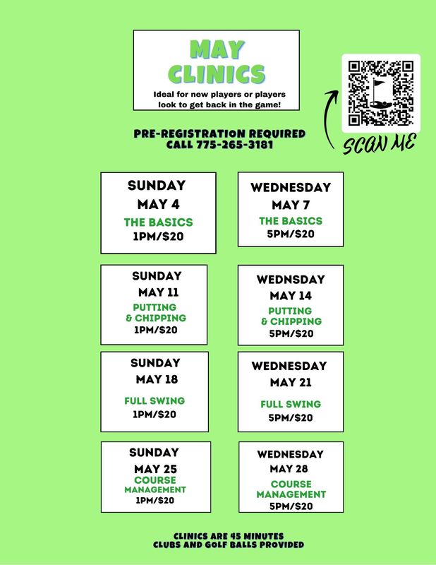 May Golf Clinics