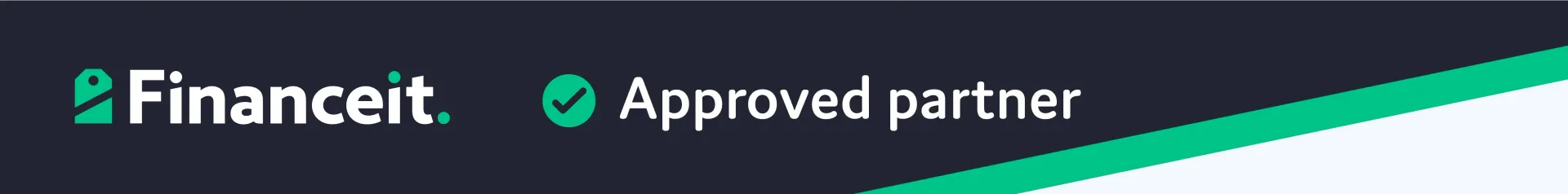 A picture of a financeit approved partner logo.