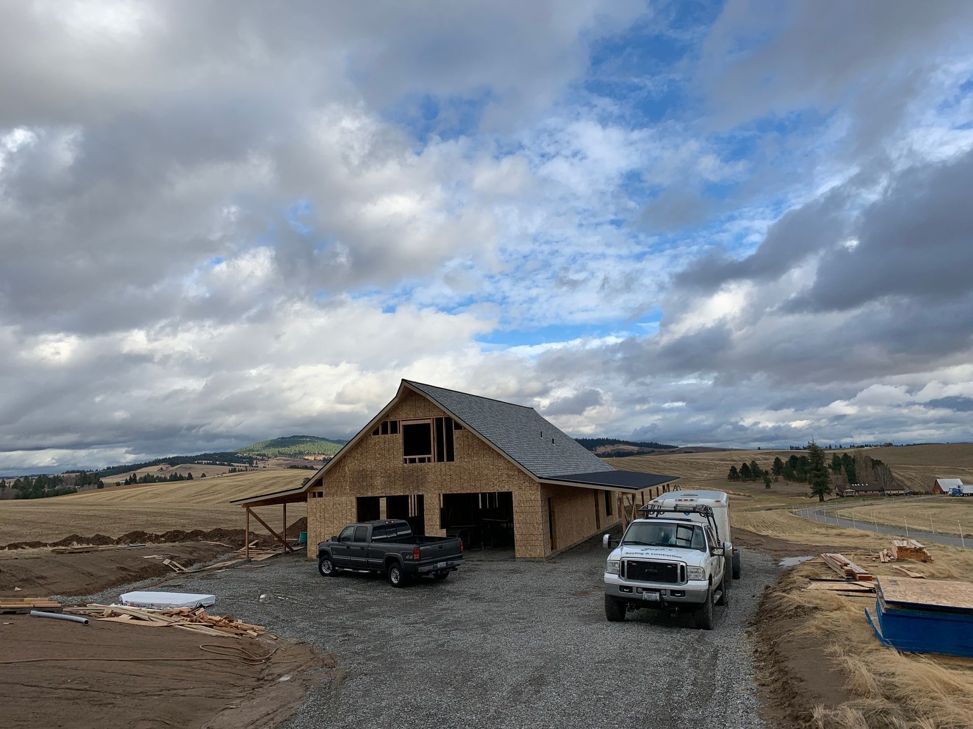 Car on Garage - Spokane, WA - Josh's Roofing & Construction