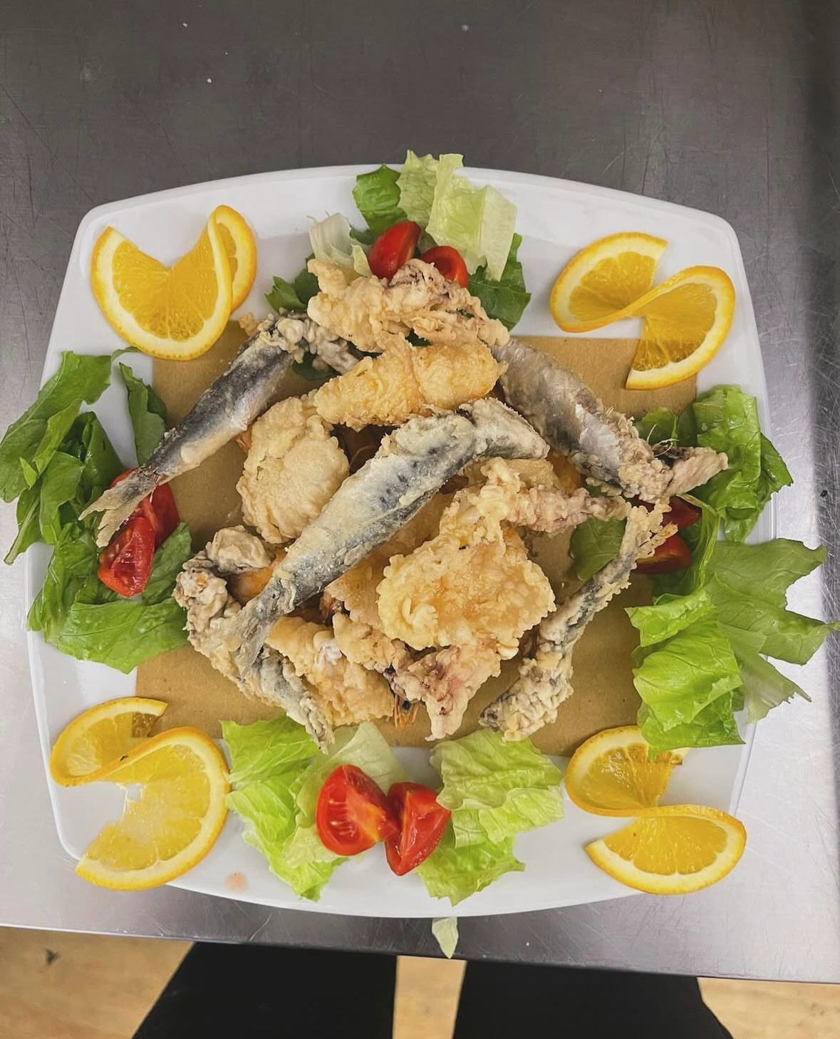 frittura di pesce con le spine