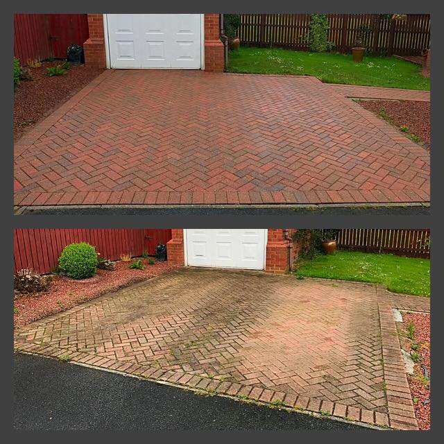 Before and after roof cleaning