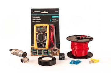 A Bunch Of Electrical Equipment Is Sitting On A Table — Rainbow Beach Auto Electrics In Rainbow Beach, QLD