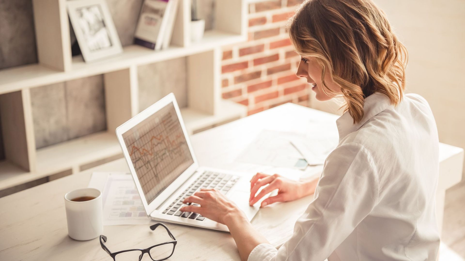 business owner at desk