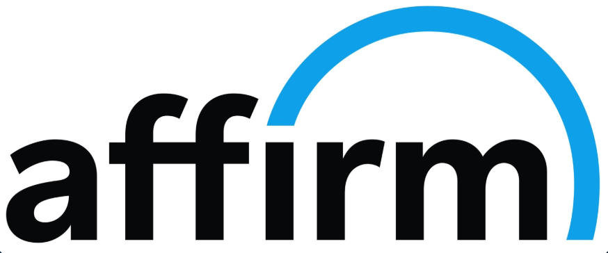 The Affirm logo in black lowercase text with a blue arch extending from the letter 'm'.