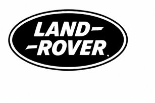 The Land Rover logo featuring the words "LAND-ROVER" in white, stylized capital letters inside a black horizontal oval.