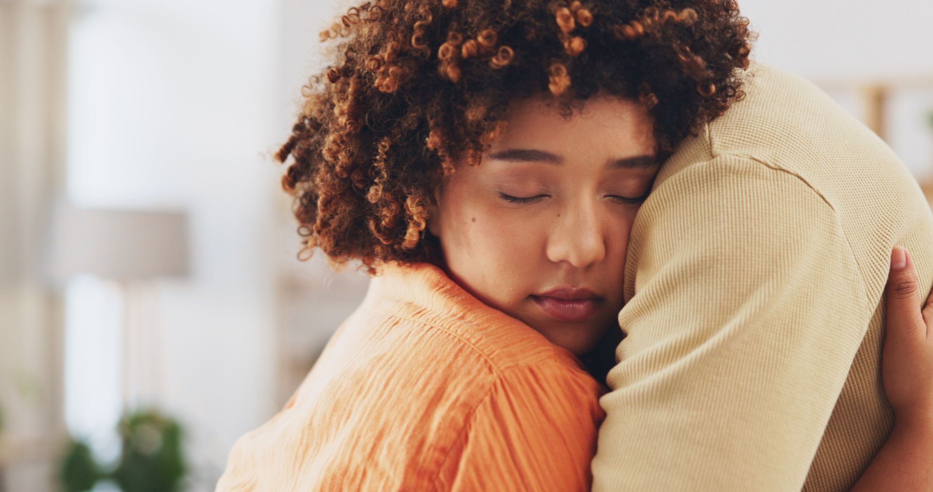 hugging after a semi trucking accident