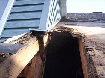 Un trou sur le côté d'une maison qui ressemble à un tunnel