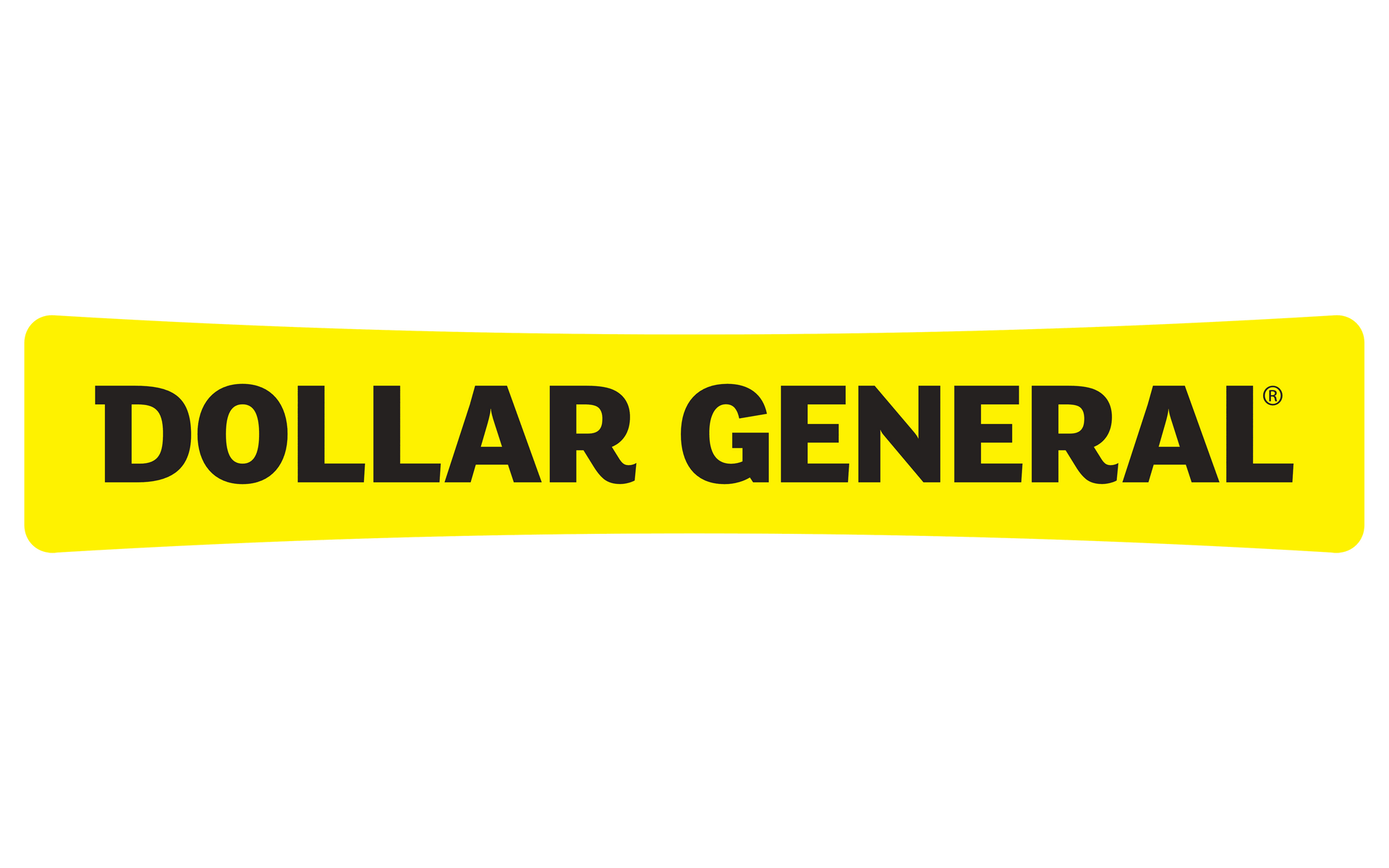 Dollar General logo: black text on yellow rectangle.