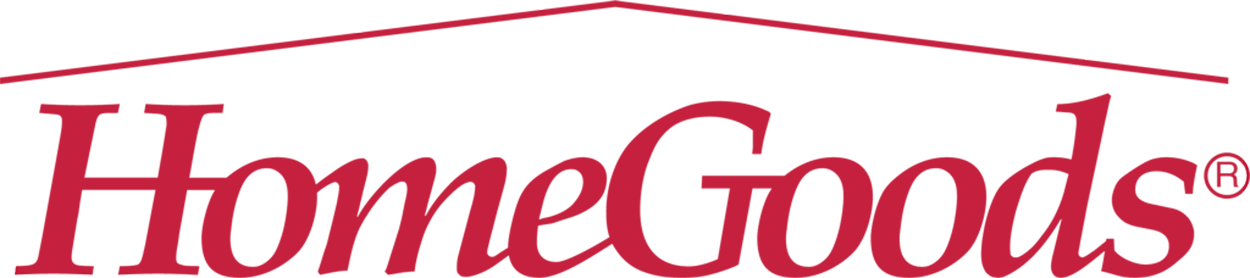 HomeGoods logo in red text with a roof graphic.