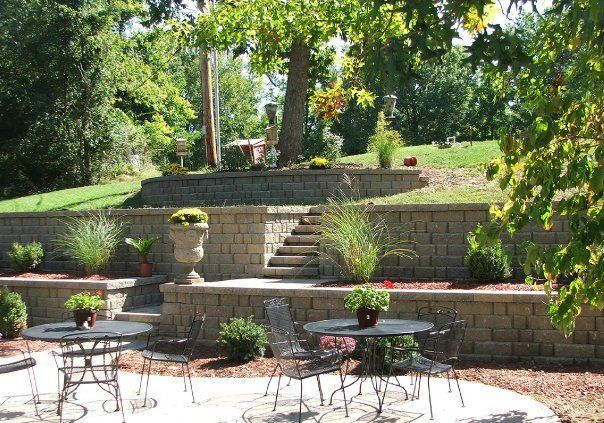 A retaining wall structure completed in St Charles, MO