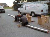 Men working in chimney liner — Chimney Sweep in York, PA
