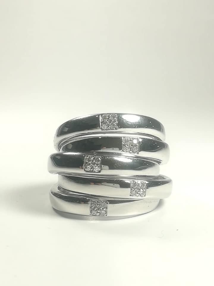 fedi in oro bianco e diamanti