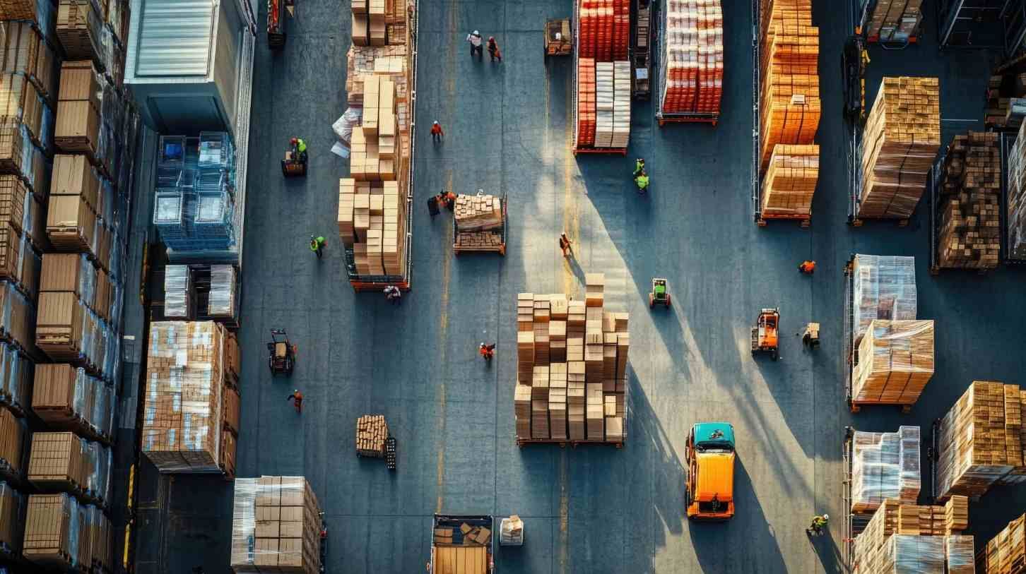 Warehouse traffic vehicles pedestrian