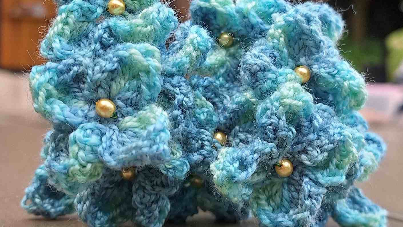 gehaakte hortensia bloemen