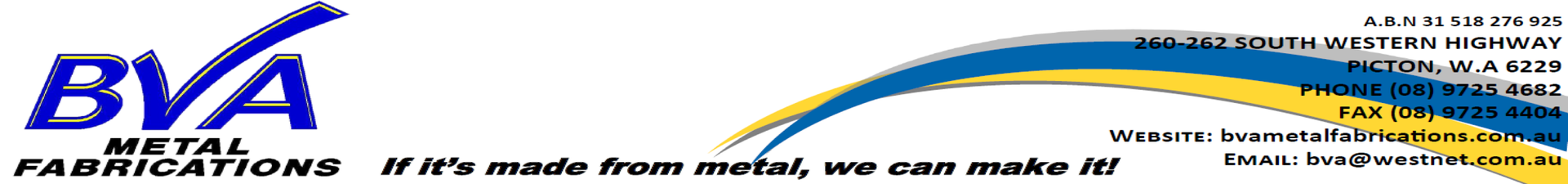 BVA metal fabrication logo
