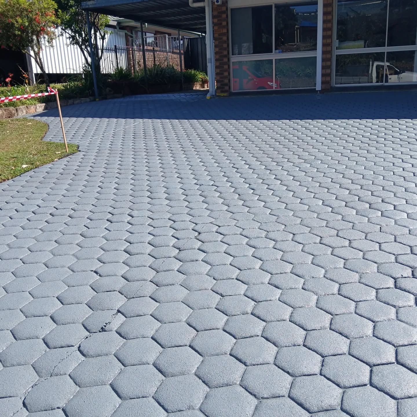 large area of textured concrete