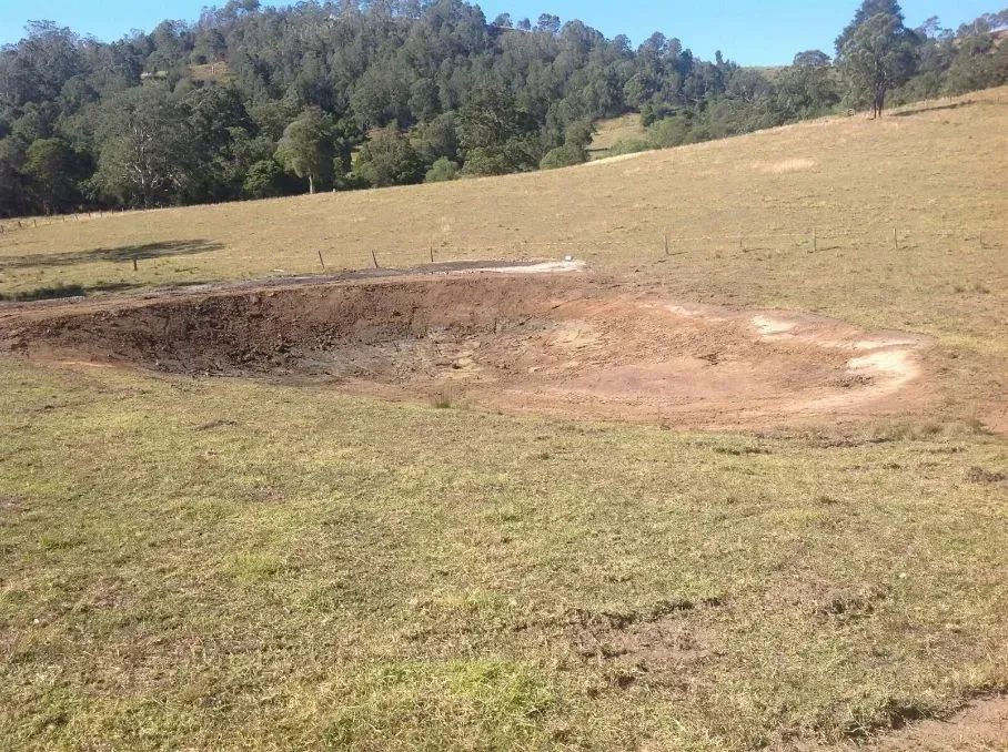 A Large Grassy Field With Trees in the Background — S M & A J Gilbert Earthmoving in Mitchells Island, NSW
