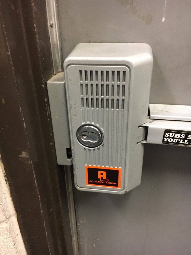 A close up of a door with a lock on it.