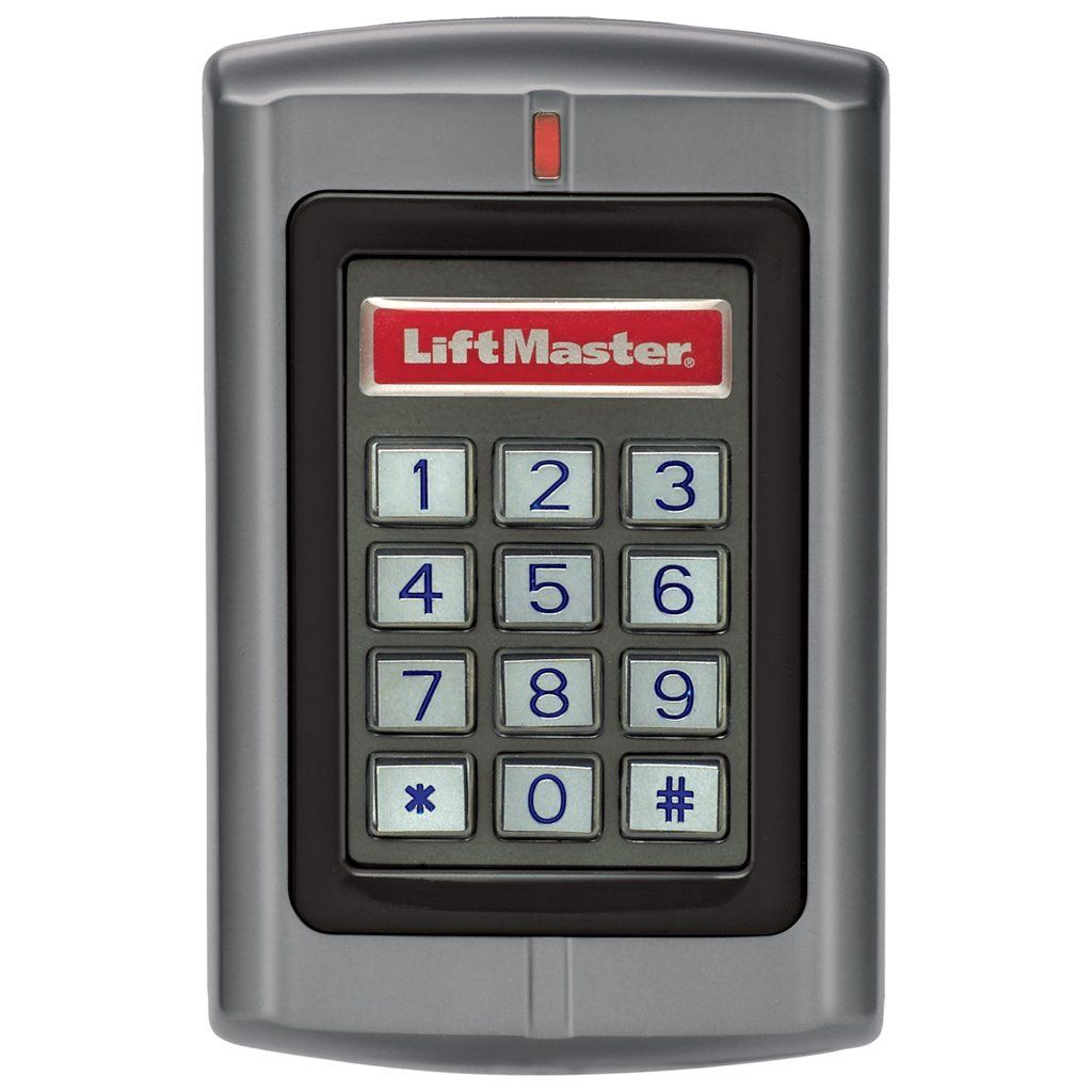 A liftmaster keypad is shown on a white background.
