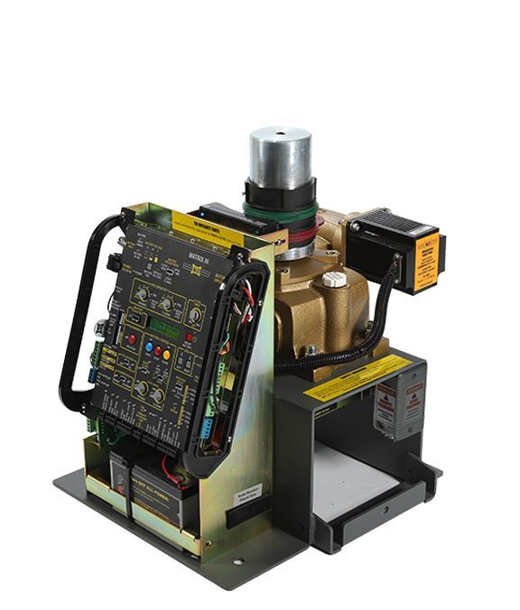 A close up of a machine with a motherboard on top of it.