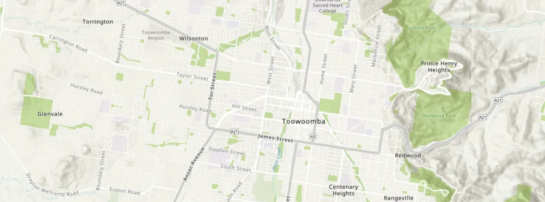 Image of Toowoomba Map
