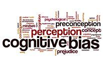 Cognitive bias concept word cloud background