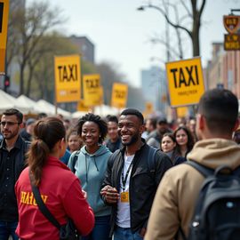 People on a city street with 