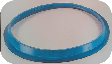 Junta tórica de goma azul.