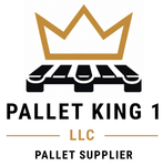 PK1 Pallet King 1 LLC logo with black and gold text, reading “Pallet Supplier”