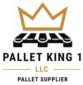 PK1 Pallet King 1 LLC logo with black and gold text, reading “Pallet Supplier”