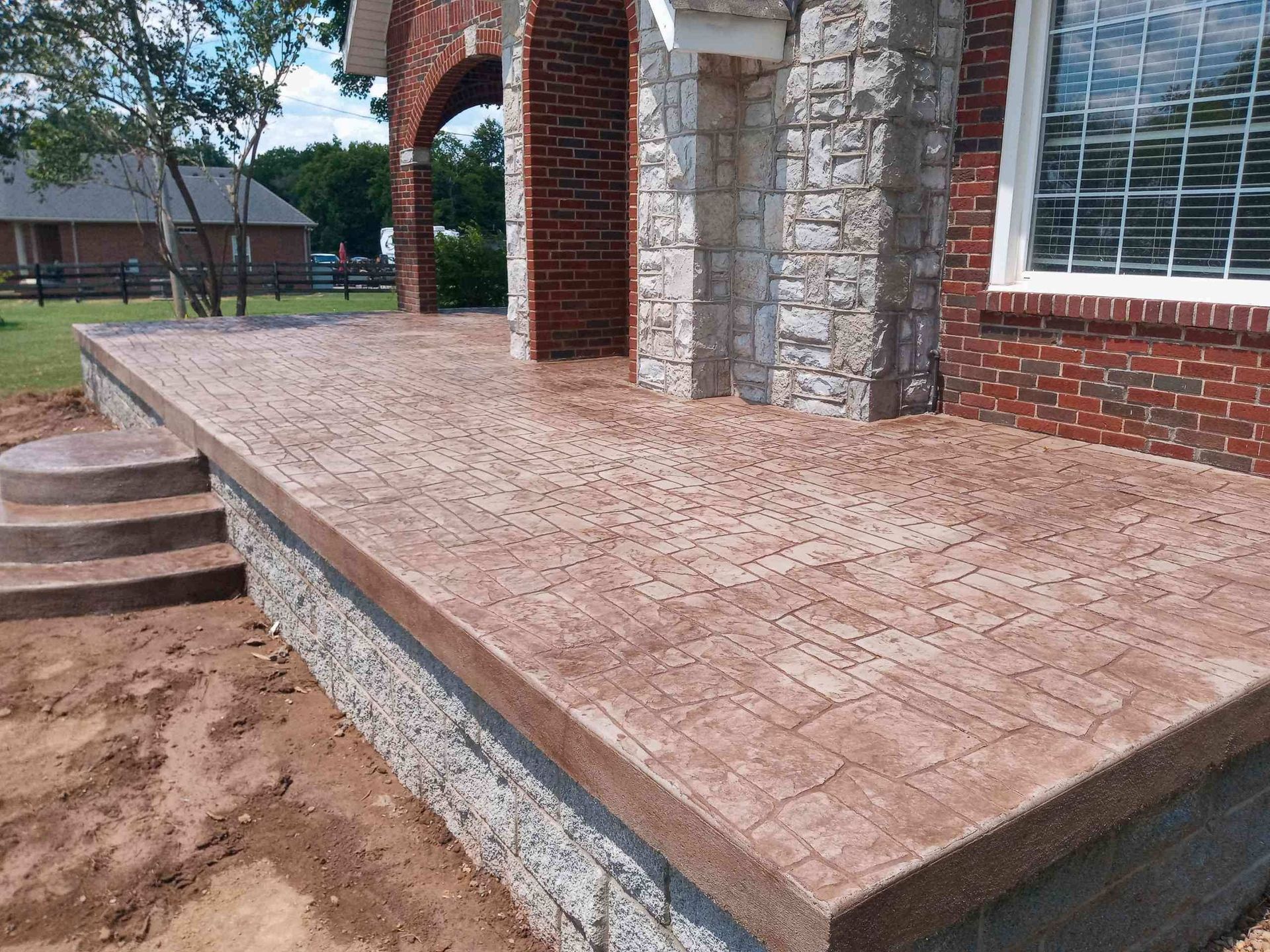 A Brick House with A Concrete Porch — Chapel Hill, TN — The Concrete Gentlemen