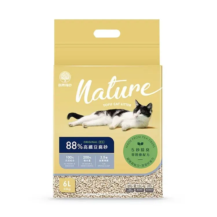 88%高纖豆腐砂 x 路易貓砂（6入）