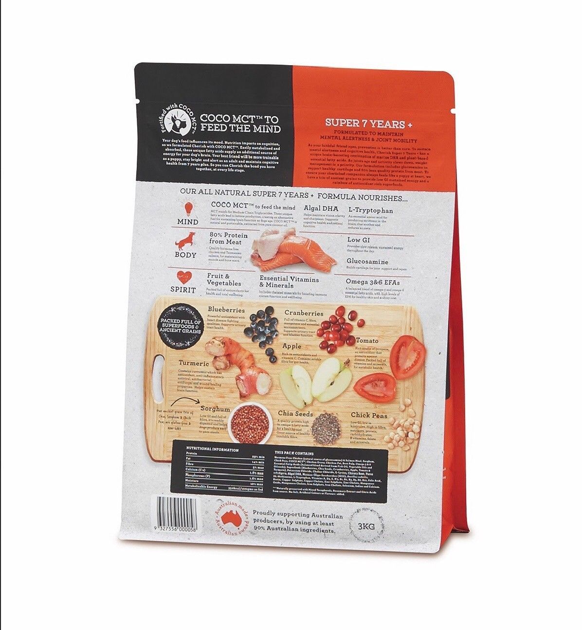 【CHERISH 切爾西】雞肉鮭魚低敏聰明高齡犬配方（3/8KG）